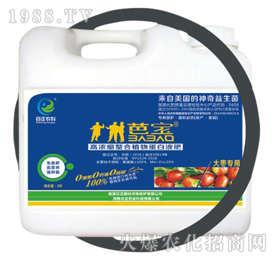 大棗專用（桶）-高濃縮螯合植物蛋白液肥-日正農科