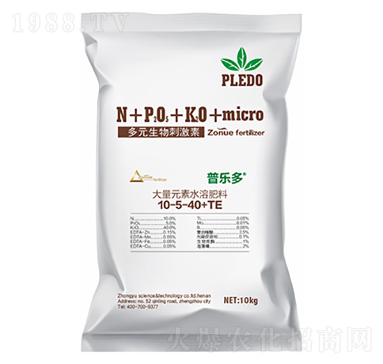 大量元素水溶肥料10-5-40+TE-普樂(lè)多-中?？萍? style=