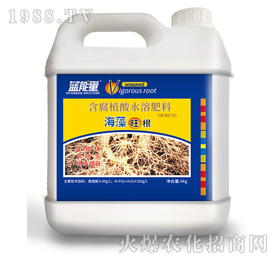 含腐植酸水溶肥料-海藻旺根（4kg）-藍(lán)能量