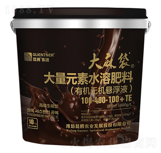 大量元素水溶肥料100-400-100+TE-大麻袋-昆騰農(nóng)業(yè)