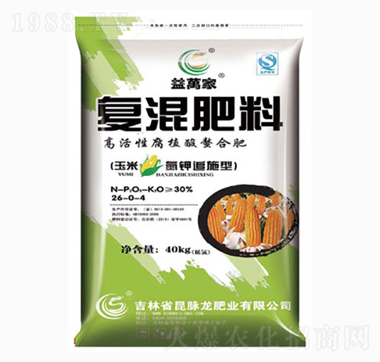氮鉀追施肥型復混肥料26-0-4-益萬家-昆脈龍肥業(yè)