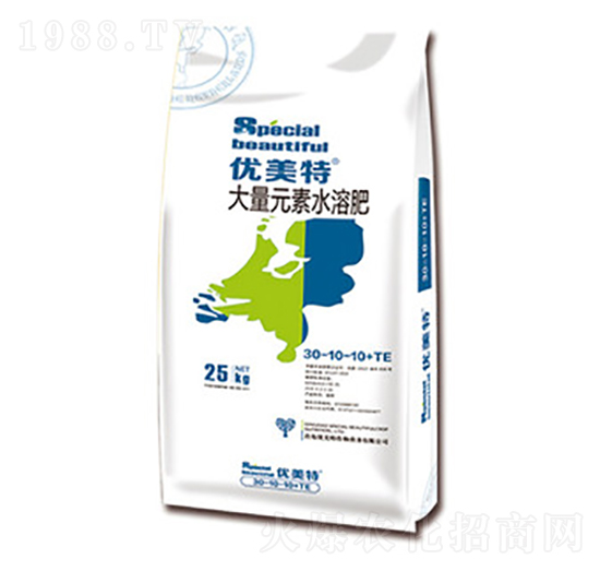 高氮型大量元素水溶肥料30-10-10+TE-優(yōu)美特-恒大農業(yè)