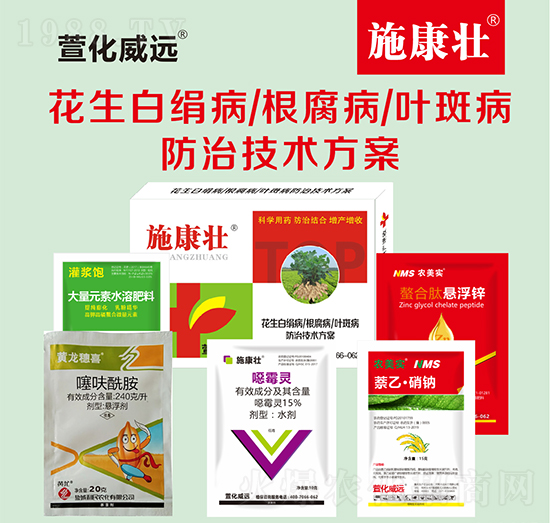 花生白絹病根腐病葉斑病防治技術(shù)方案-施康壯-萱化威遠