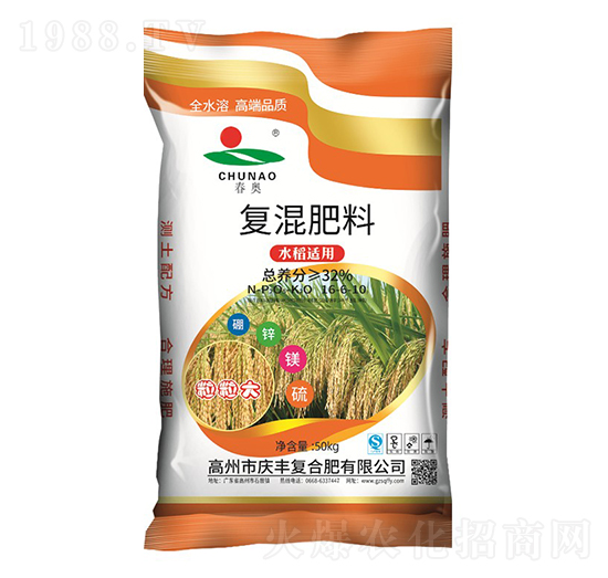 水稻適用復混肥料16-6-10-春奧-慶豐
