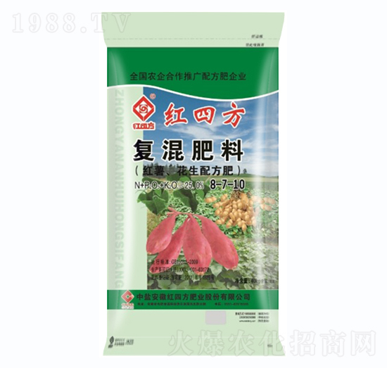 薯類、花生專用復(fù)混肥料8-7-10-紅四方