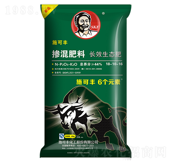 長效生態(tài)肥摻混肥料18-10-16-6個(gè)元素-施可豐