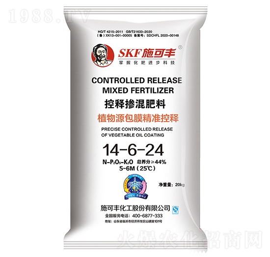 控釋摻混肥料14-6-24-施可豐