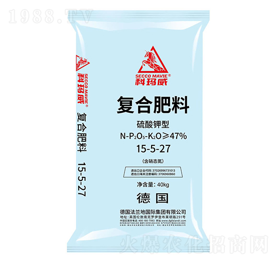 硫酸鉀型復合肥料15-5-27-科瑪威-法蘭地