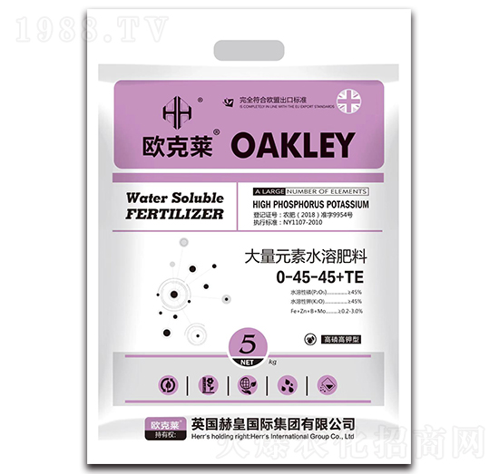 大量元素水溶肥料0-45-45+TE-歐克萊-森正達生物