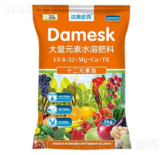 十二元素型大量元素水溶肥15-8-32+Mg+Ca+TE-達(dá)美史克