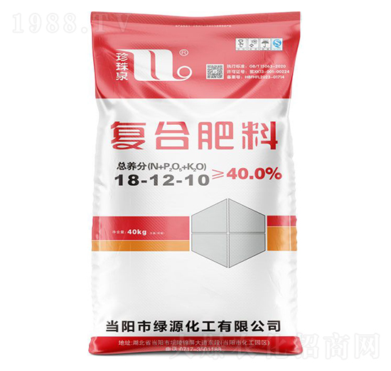 40kg復(fù)合肥料18-12-10-珍珠泉-華強(qiáng)化工集團(tuán)