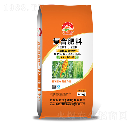 高塔雙氮雙效復(fù)合肥料27-16-8-紅世紀(jì)