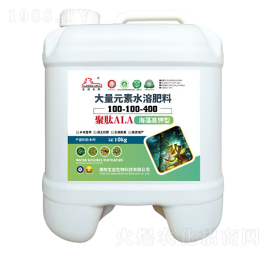 海藻高鉀型大量元素水溶肥料100-100-400-生益生物