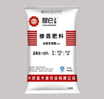 50kg水稻專用摻混肥料（BB肥）14-22-16-昆侖之美-永利肥業(yè)