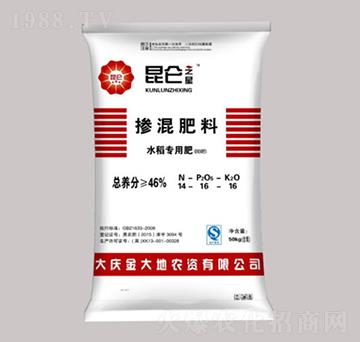 50kg水稻專用摻混肥料（BB肥）14-16-16-昆侖之美-永利肥業(yè)