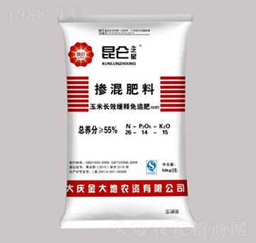 玉米長(zhǎng)效緩釋免追摻混肥料（BB肥）26-14-15-昆侖之美-永利肥業(yè)