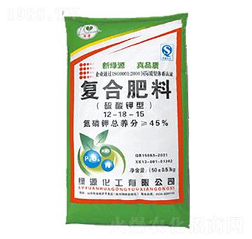45%硫酸鉀型復合肥料12-18-15-綠源生態(tài)