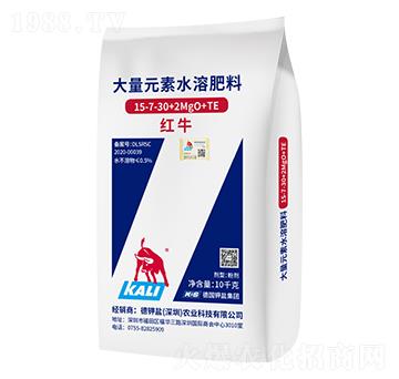 紅牛大量元素水溶肥料15-7-30+2MgO+TE-德鉀鹽農(nóng)業(yè)